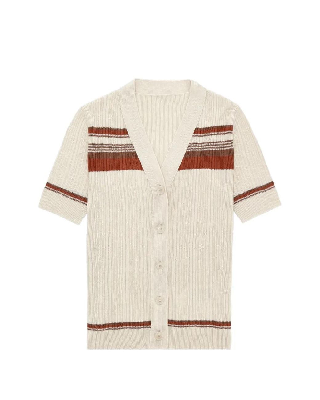 Fortela Natural Clarisse Striped Cardigan