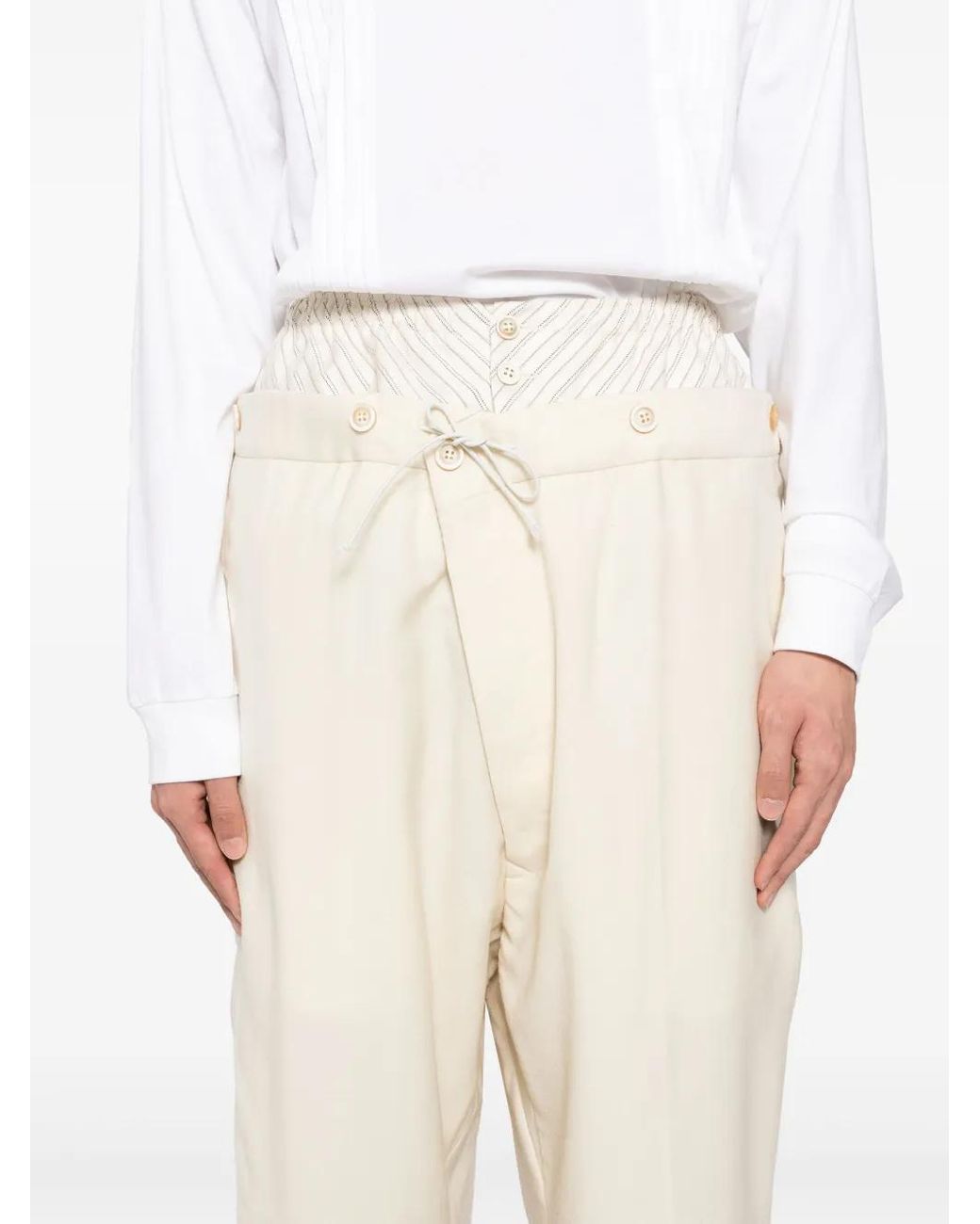 Maison Margiela White Anonymity Of The Lining Trousers for men