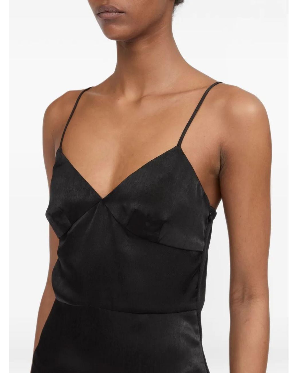 MM6 by Maison Margiela Black Robe-Nuisette Courte