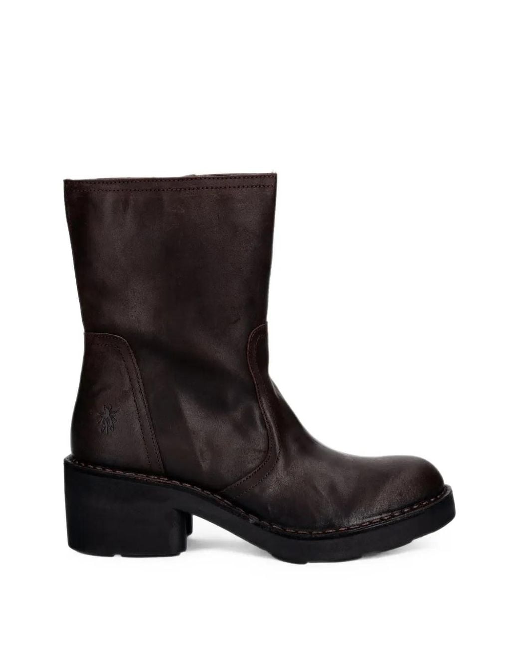 Fly London Black Nore191Fly Zip-Up Leather Boots