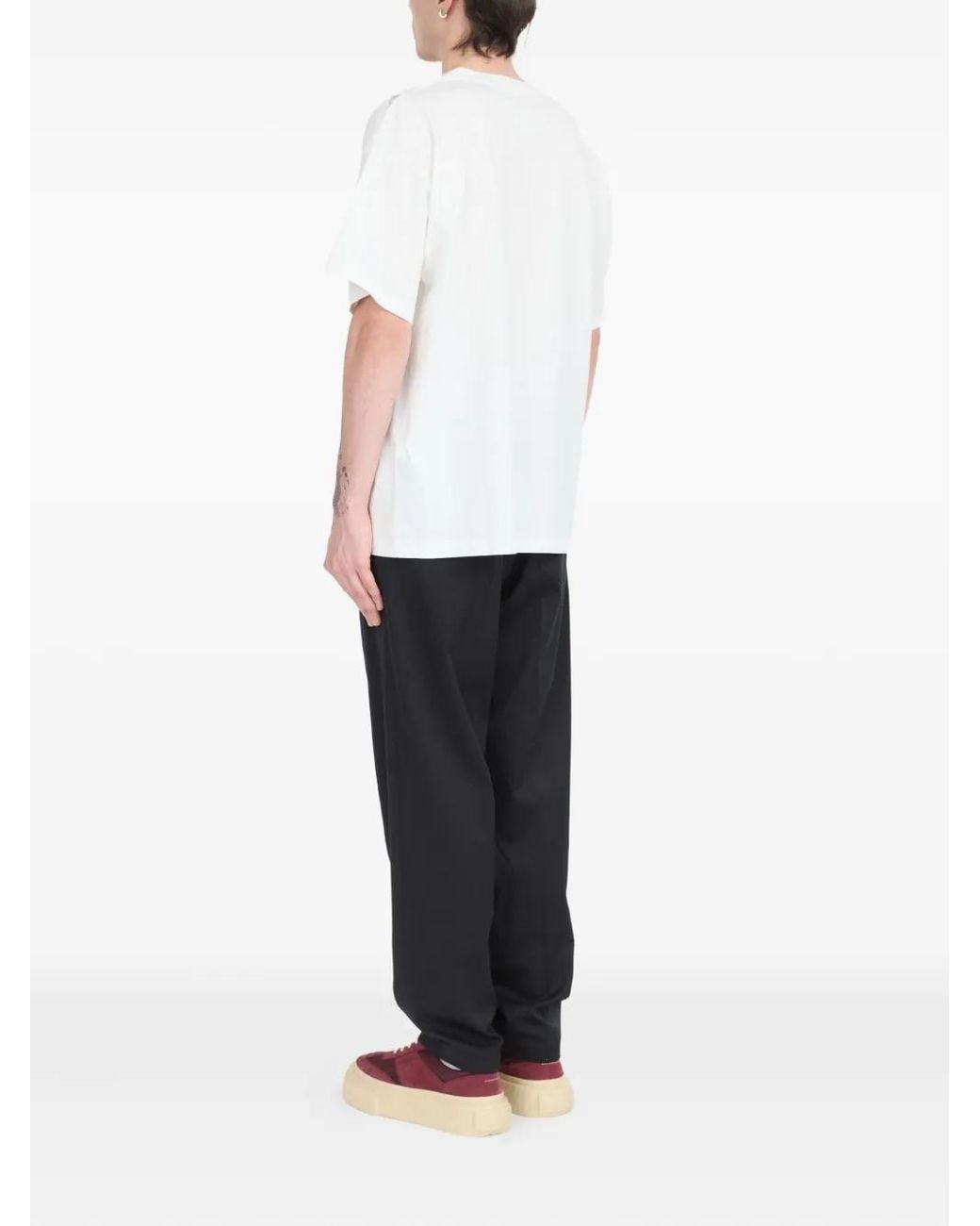 MM6 by Maison Margiela White Off- Printed T-Shirt for men