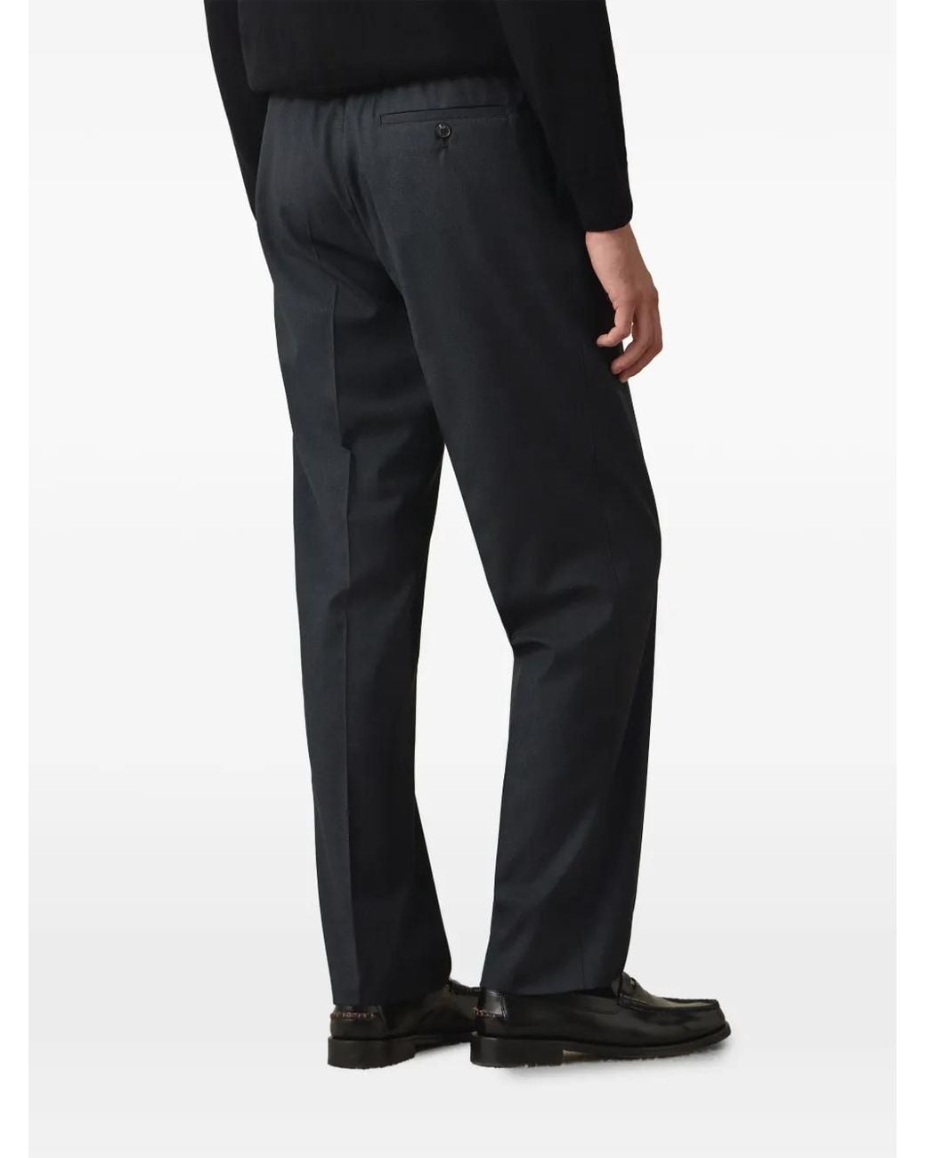 Paul Smith Black Dark- Shadow Check Wool Trousers for men