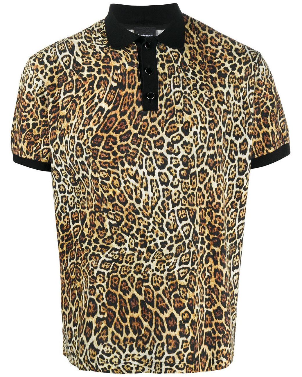 Just Cavalli Leopard Print Polo T-shirt for Men - Lyst