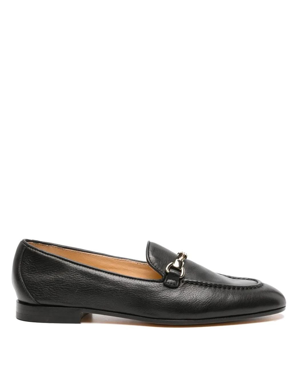 Doucal's Black Horsebit-Detail Leather Loafers