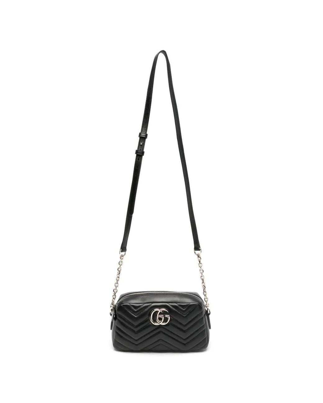Gucci White Gg Marmont Small Camera Bag