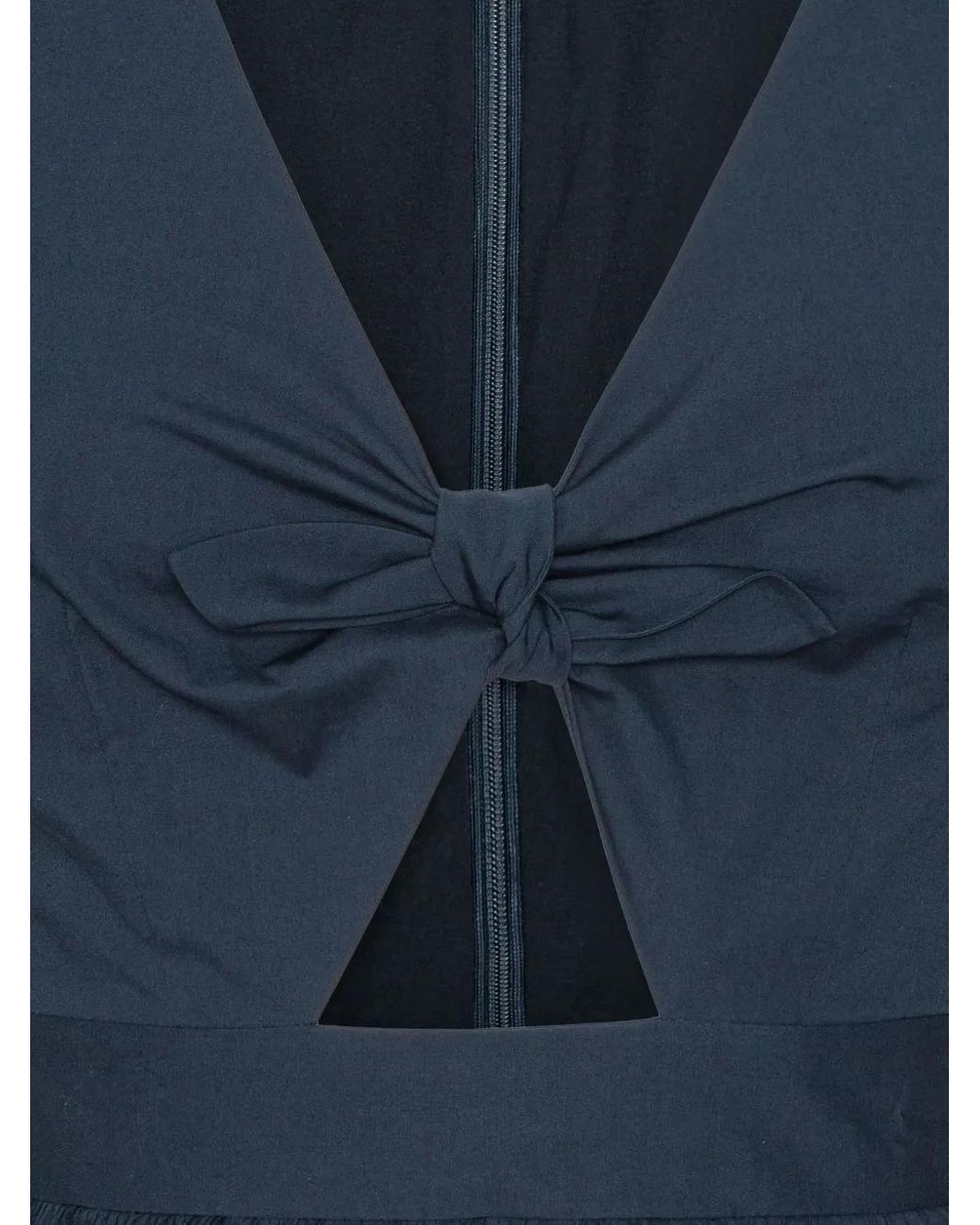 ROTATE BIRGER CHRISTENSEN Blue Dark Cotton Blouse