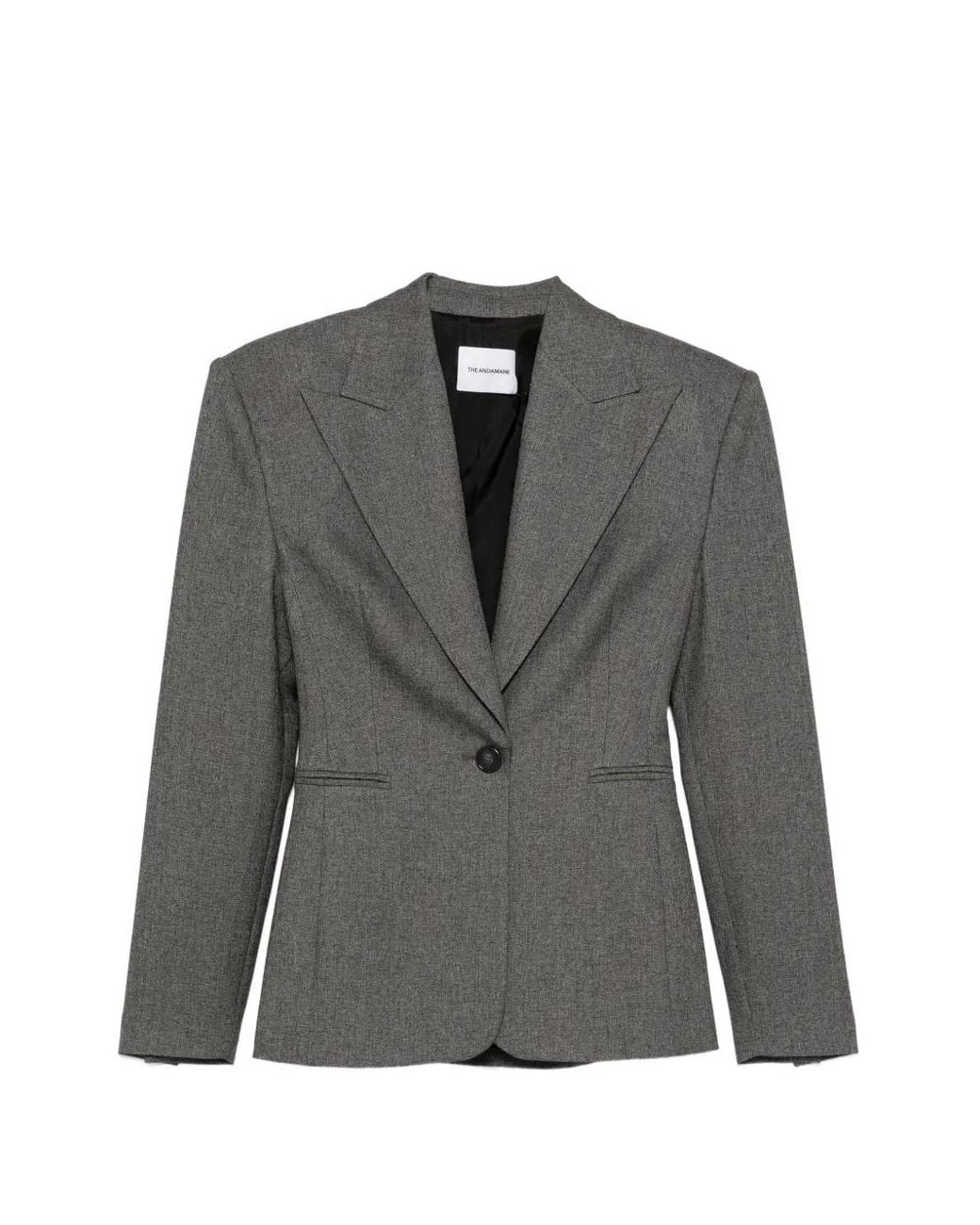 ANDAMANE Gray Toni Single-Breasted Blazer