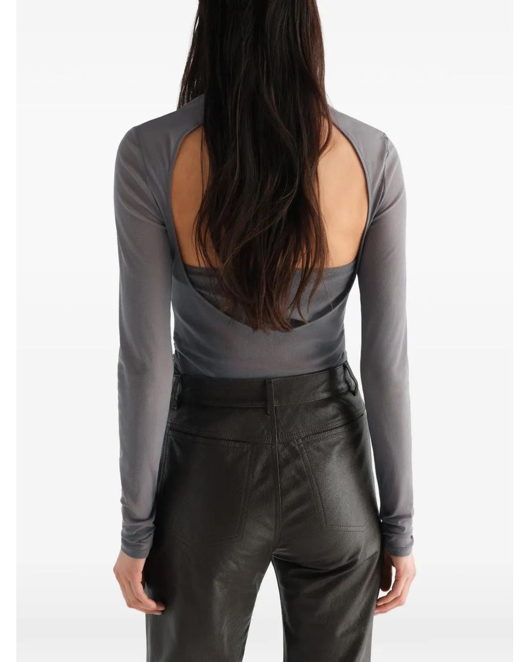 Lemaire Gray Ballerina Foulard Top