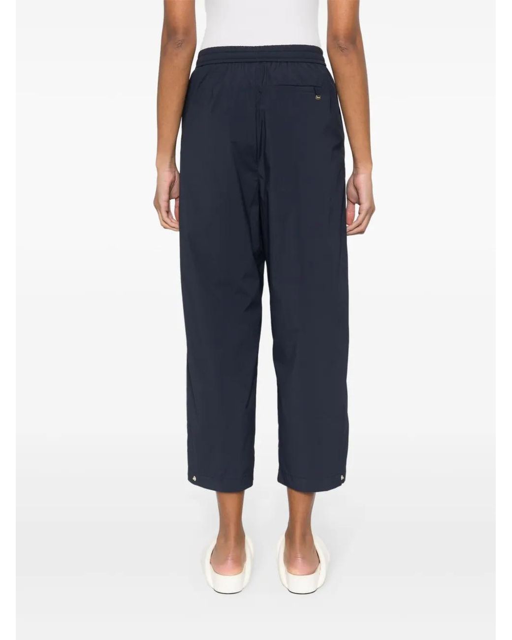 Herno Blue Stretchy Nylon-Blend Trousers