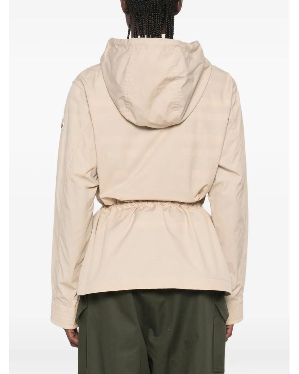 Moncler Natural Serin Hooded Cotton Blend Parka