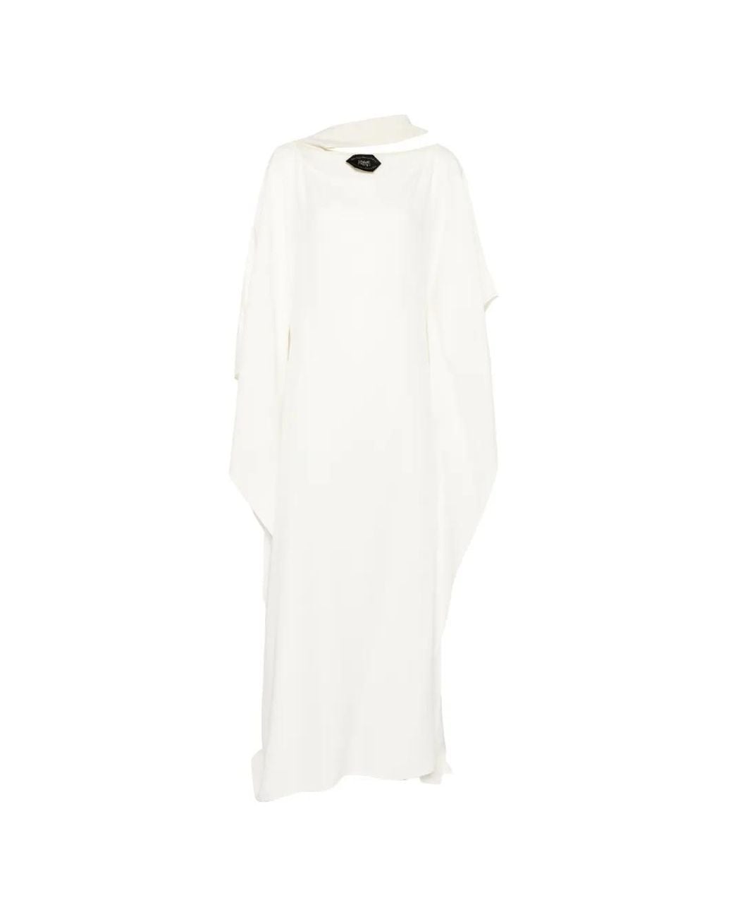 Taller Marmo White Robe-Caftan Longue À Une Manche
