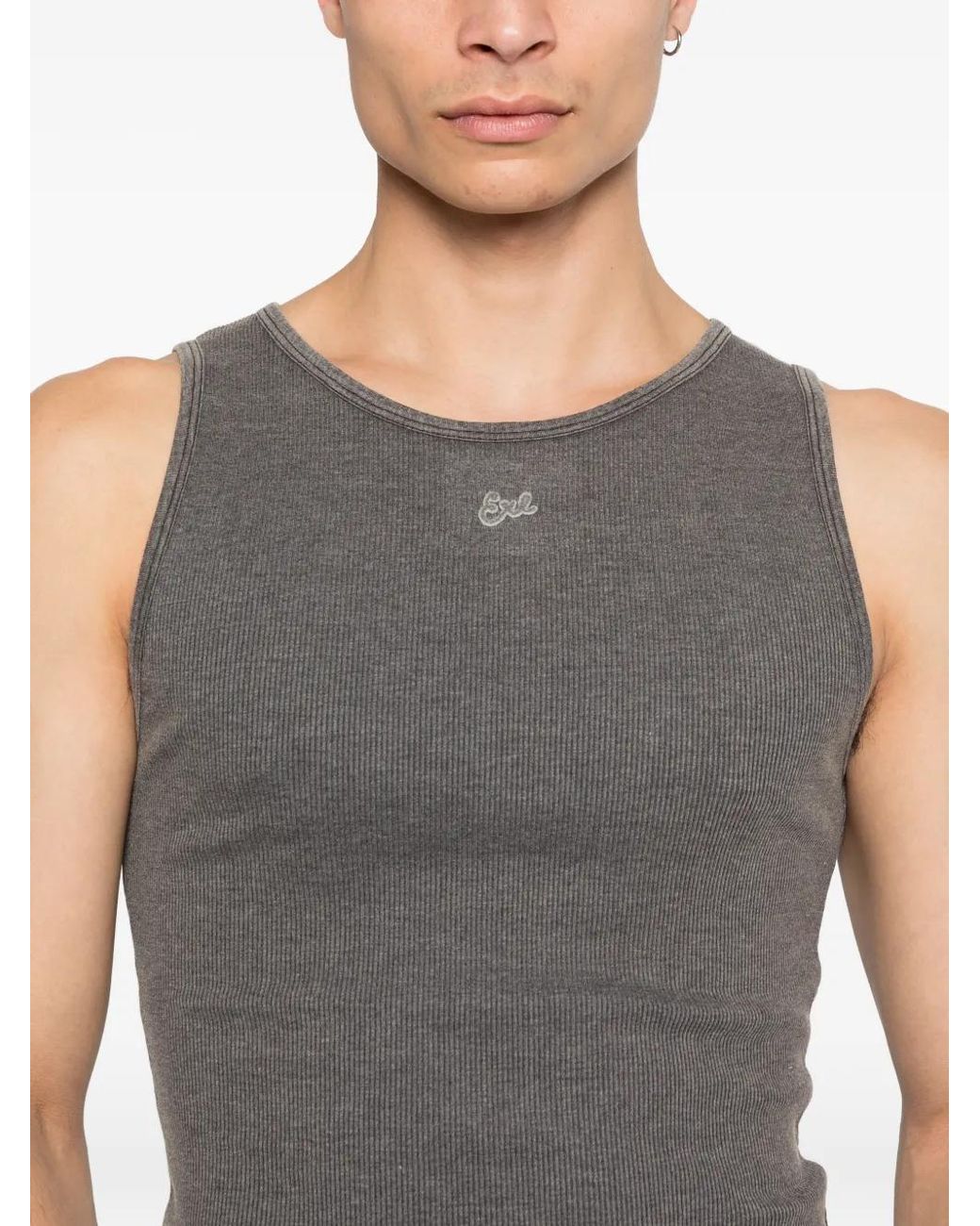 ERL Gray Ribbed Top