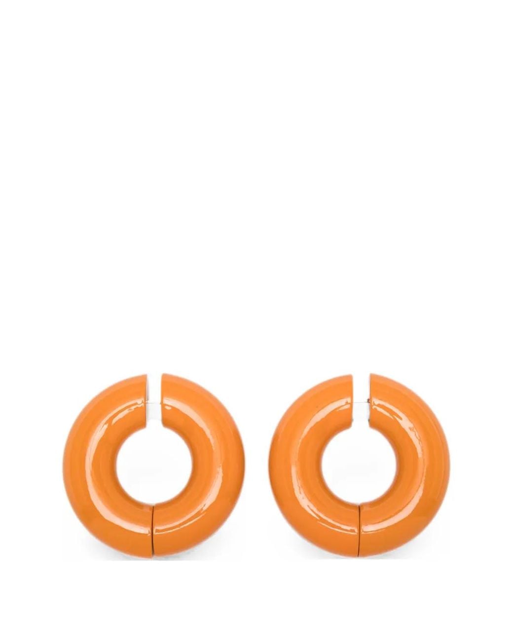 Uncommon Matters Orange Strato Hoop Earrings