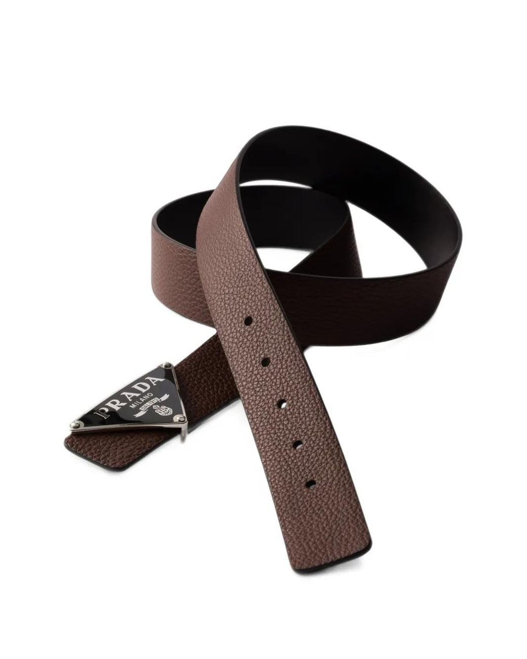 Prada Black Leather Belt Strap for men