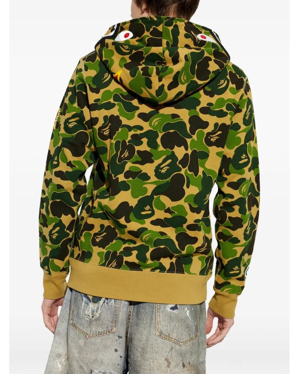 A Bathing Ape Green Camouflage Hoodie for men