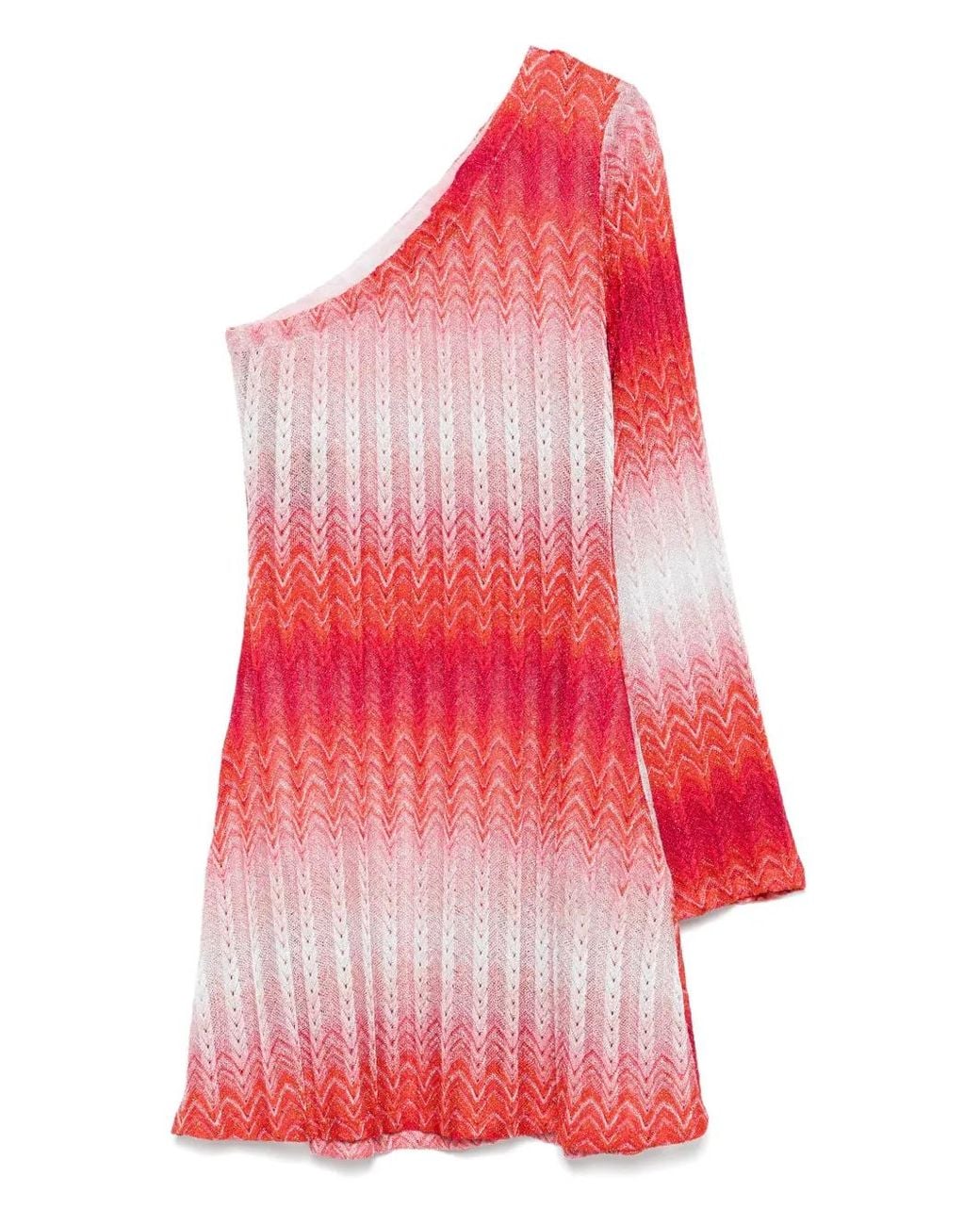 missoni one shoulder mini dress Missoni // Multicolour Sparkly Woven One Shoulder Dress VSP Consignment