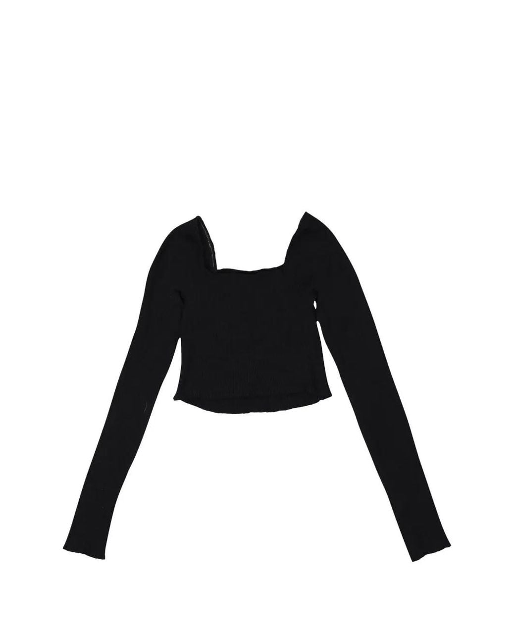 CALLIPYGIAN Black Square-Neck Top