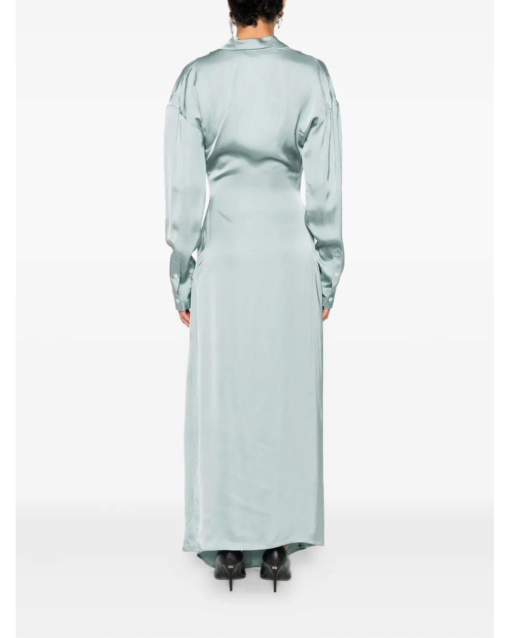 Viktor & Rolf Green Long-Sleeve Maxi Dress