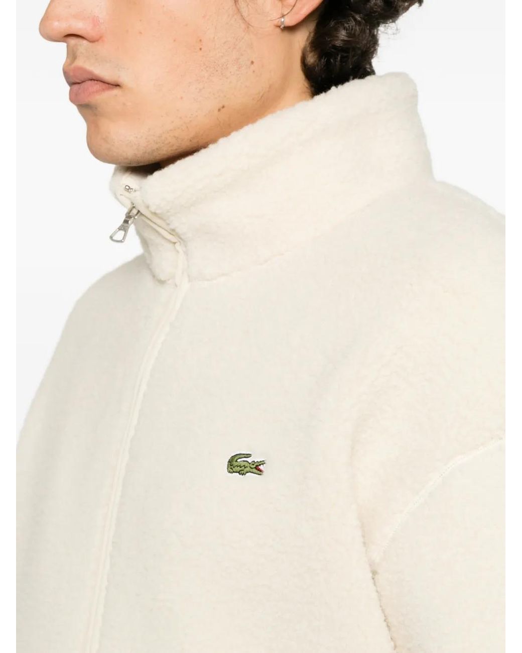 Lacoste White Logo-Patch Jacket for men