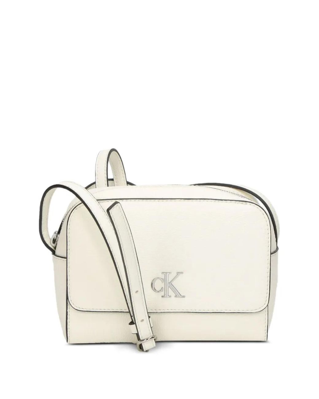 Calvin Klein Natural Logo-Plaque Crossbody Bag