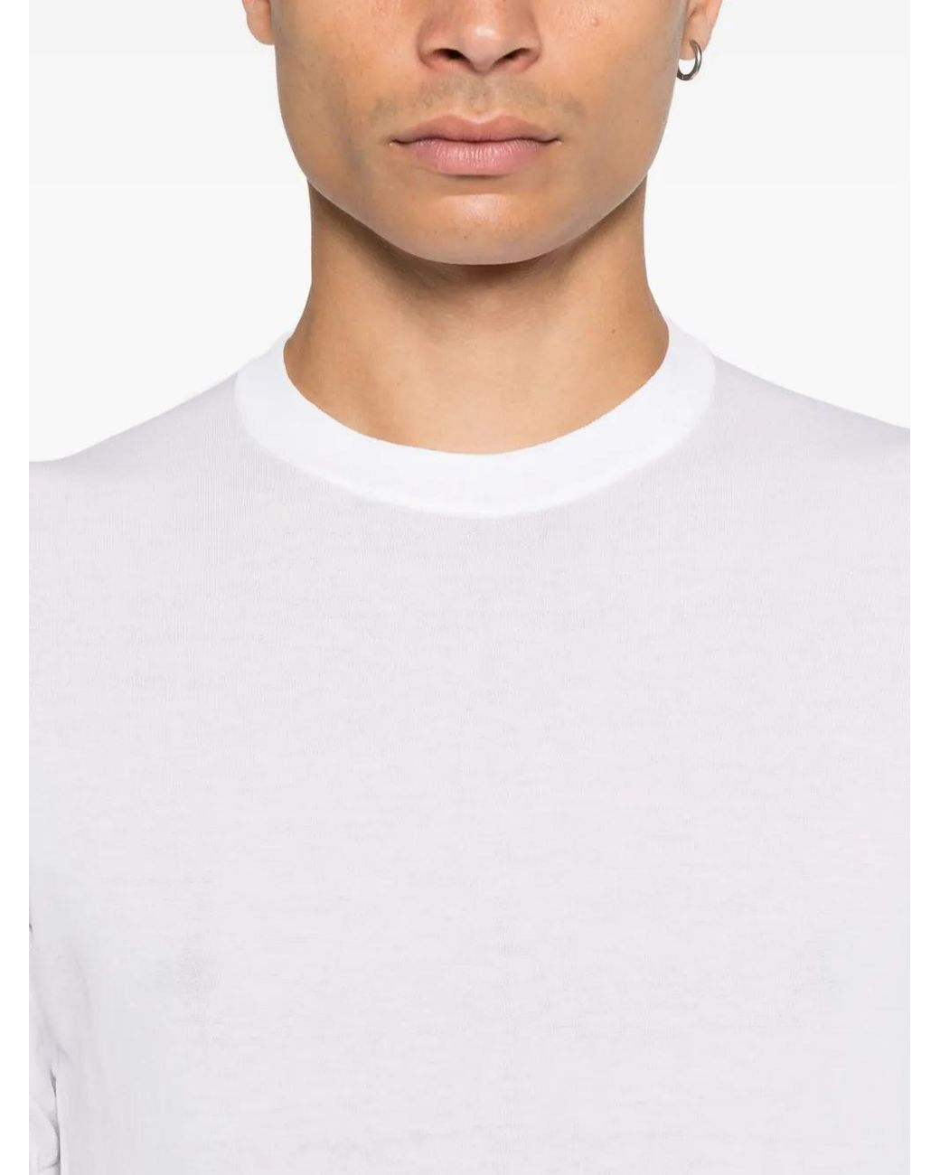 Doriani White Short-Sleeved T-Shirt for men