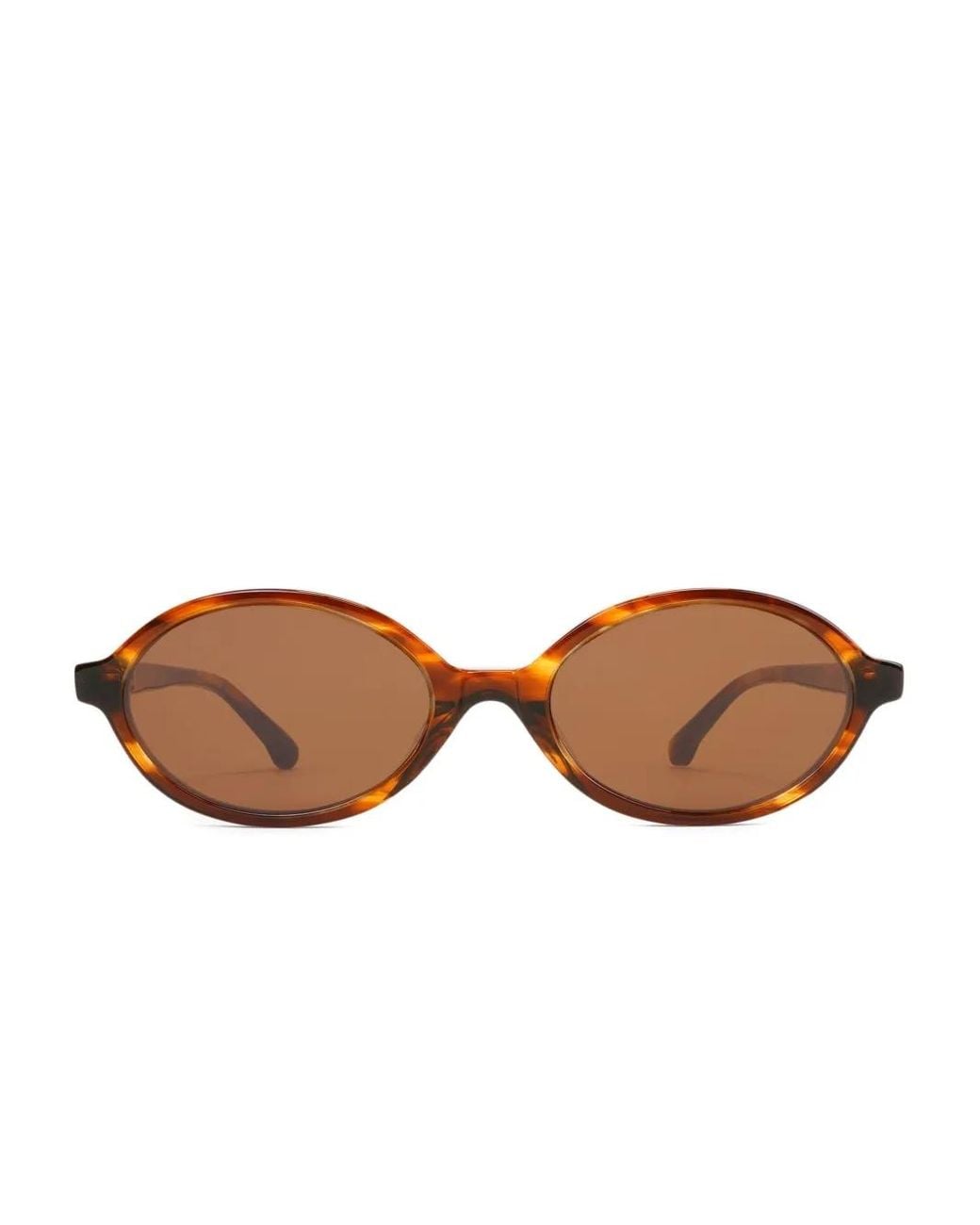 Sporty & Rich Brown Oval-Frame Sunglasses