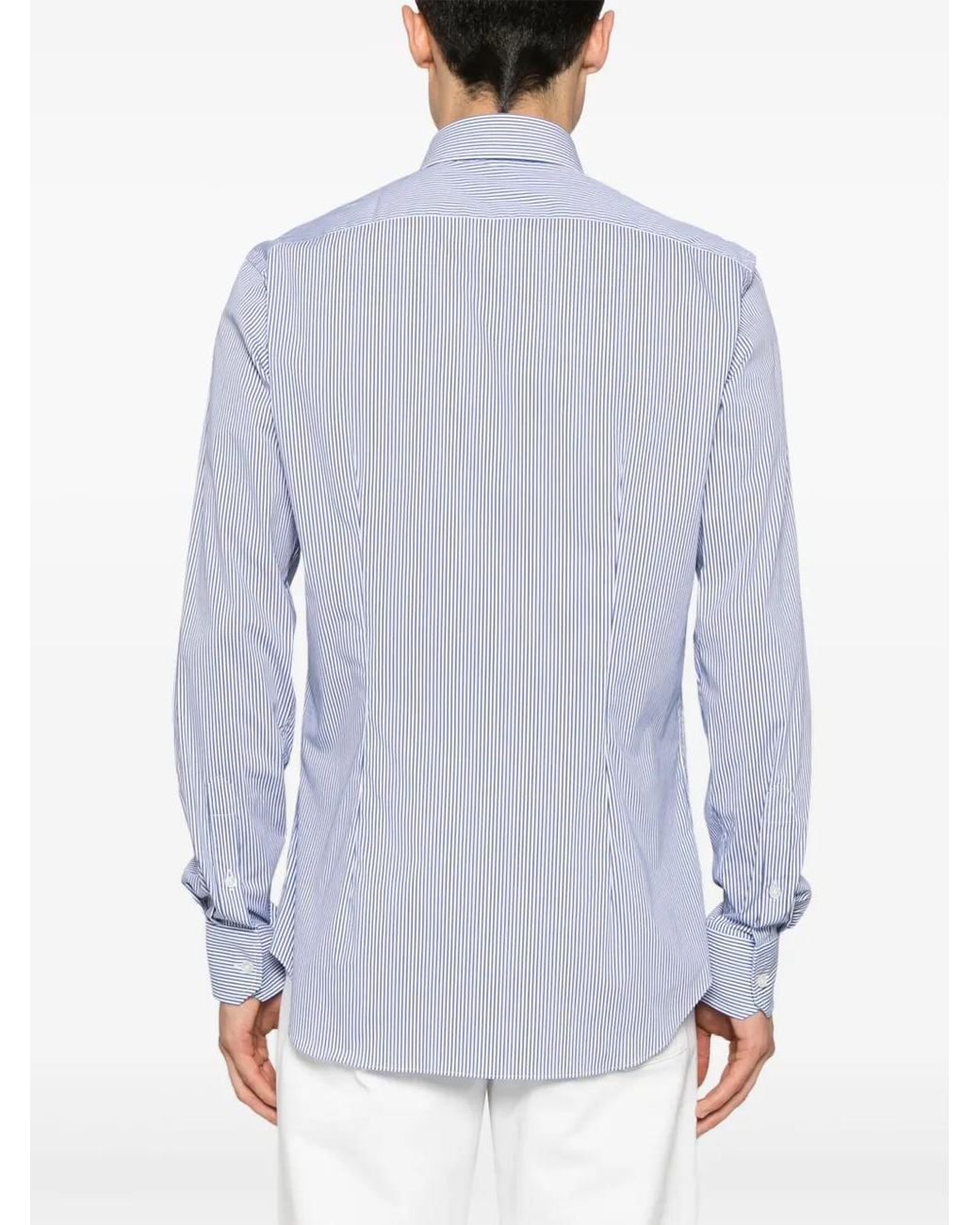 Eraldo Blue Striped Shirt for men