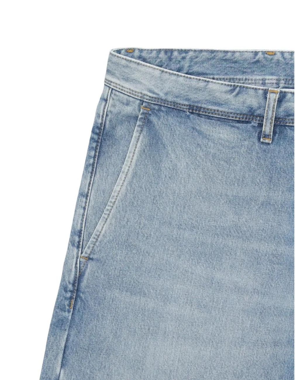 Fortela Blue Cotton Trousers for men