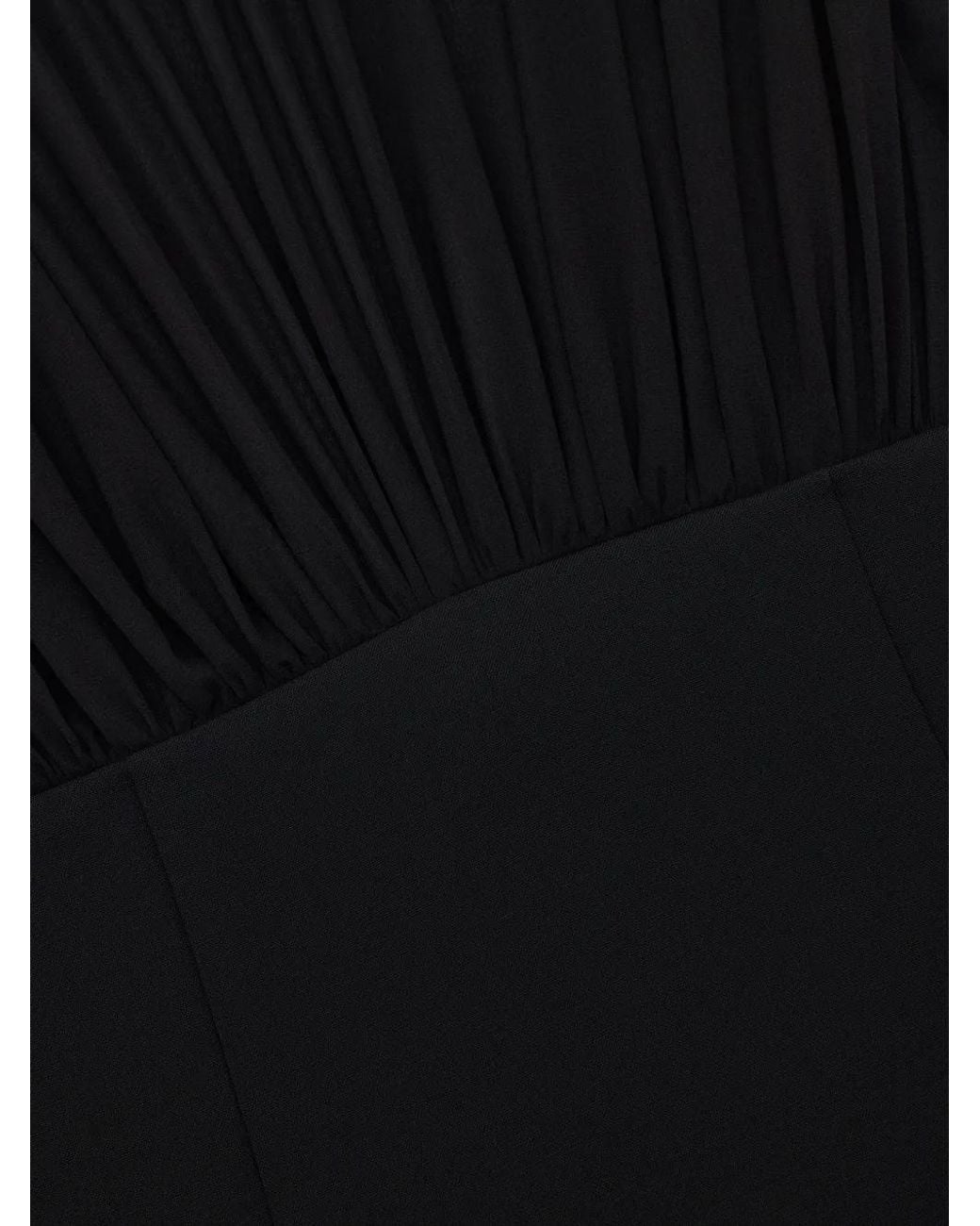 ARMARIUM Black Fosca Ruched Maxi Dress