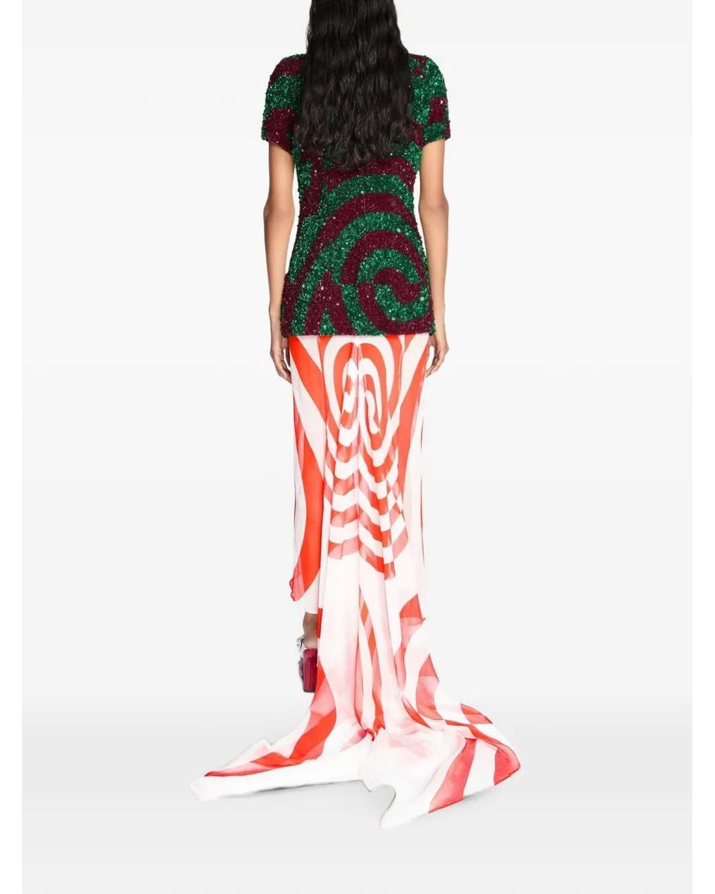 Dries Van Noten Green Embroidered Tailored Top