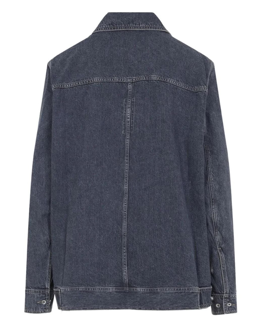 Rick Owens Blue Button-Fastening Denim Jacket for men