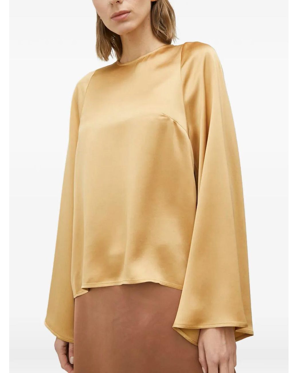 By Malene Birger Natural Bell-Sleeve Blouse