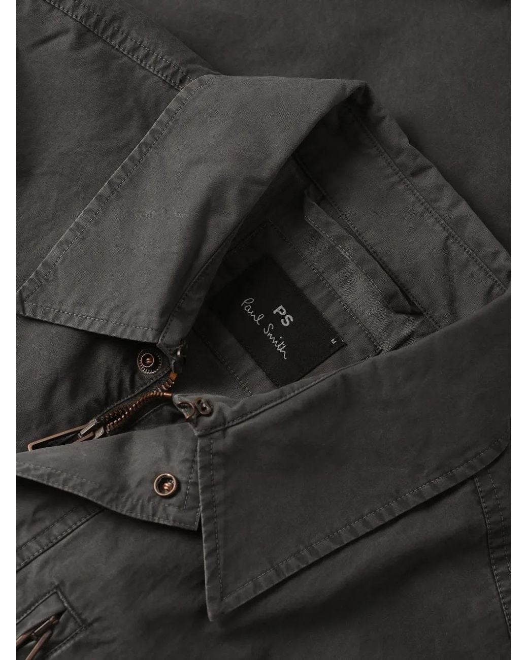 Paul Smith Gray Multi-Pocket Zip-Up Jacket for men
