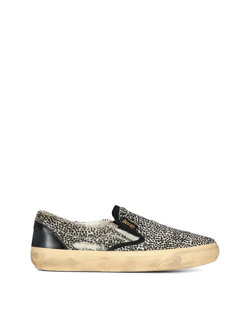 Golden Goose Deluxe Brand White Leopard-Print Slip-On Sneakers for men