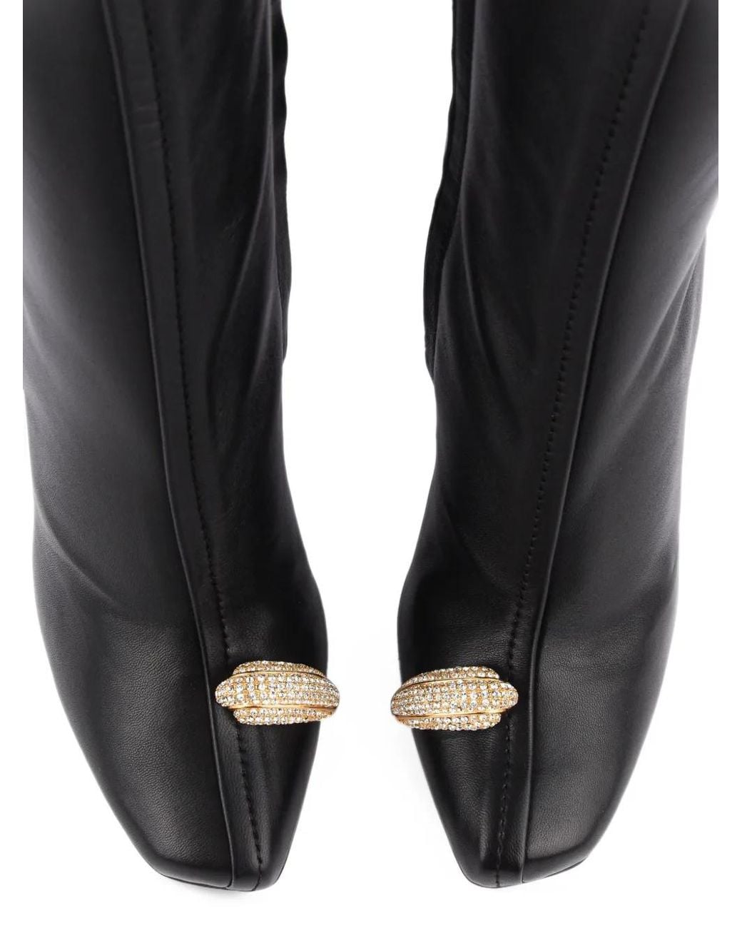 Giuseppe Zanotti Black Manhattan Crystal-Embellished Ankle Boots