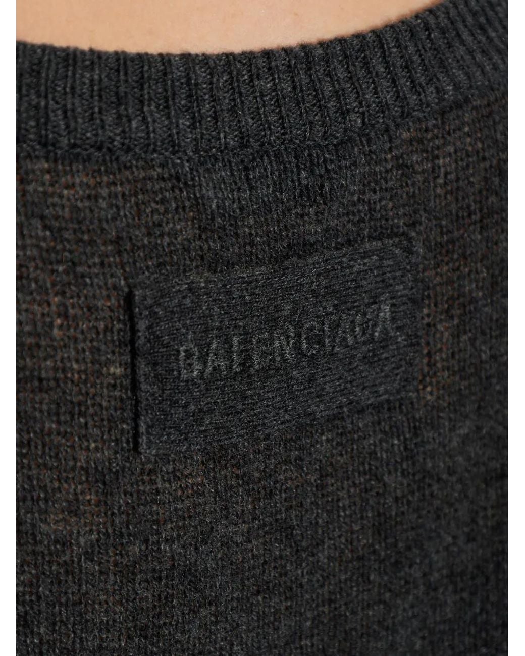 Balenciaga Black Pullover Mit Logo-Patch