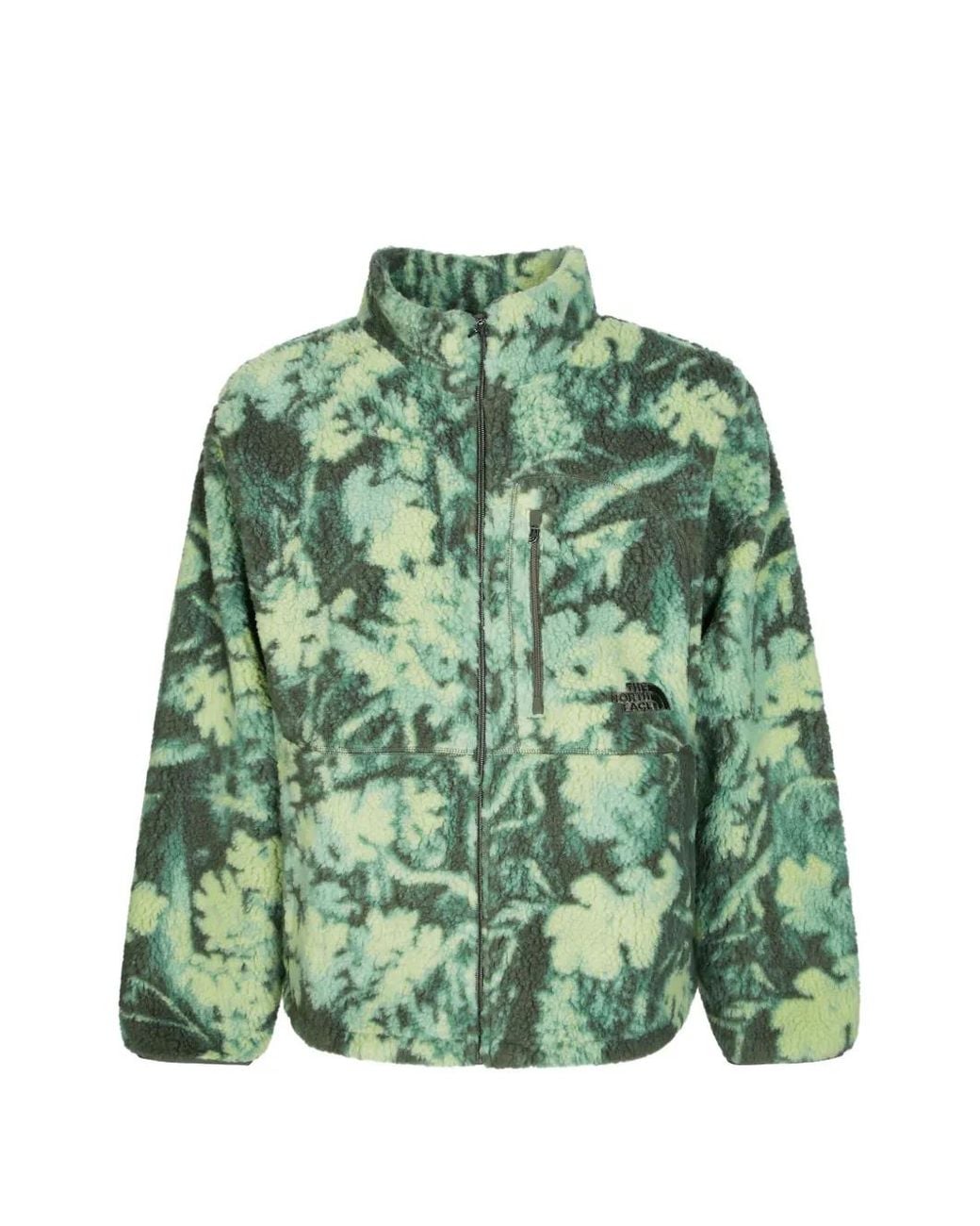 The North Face Green Extreme Pile 2 Print Military Jacket for men