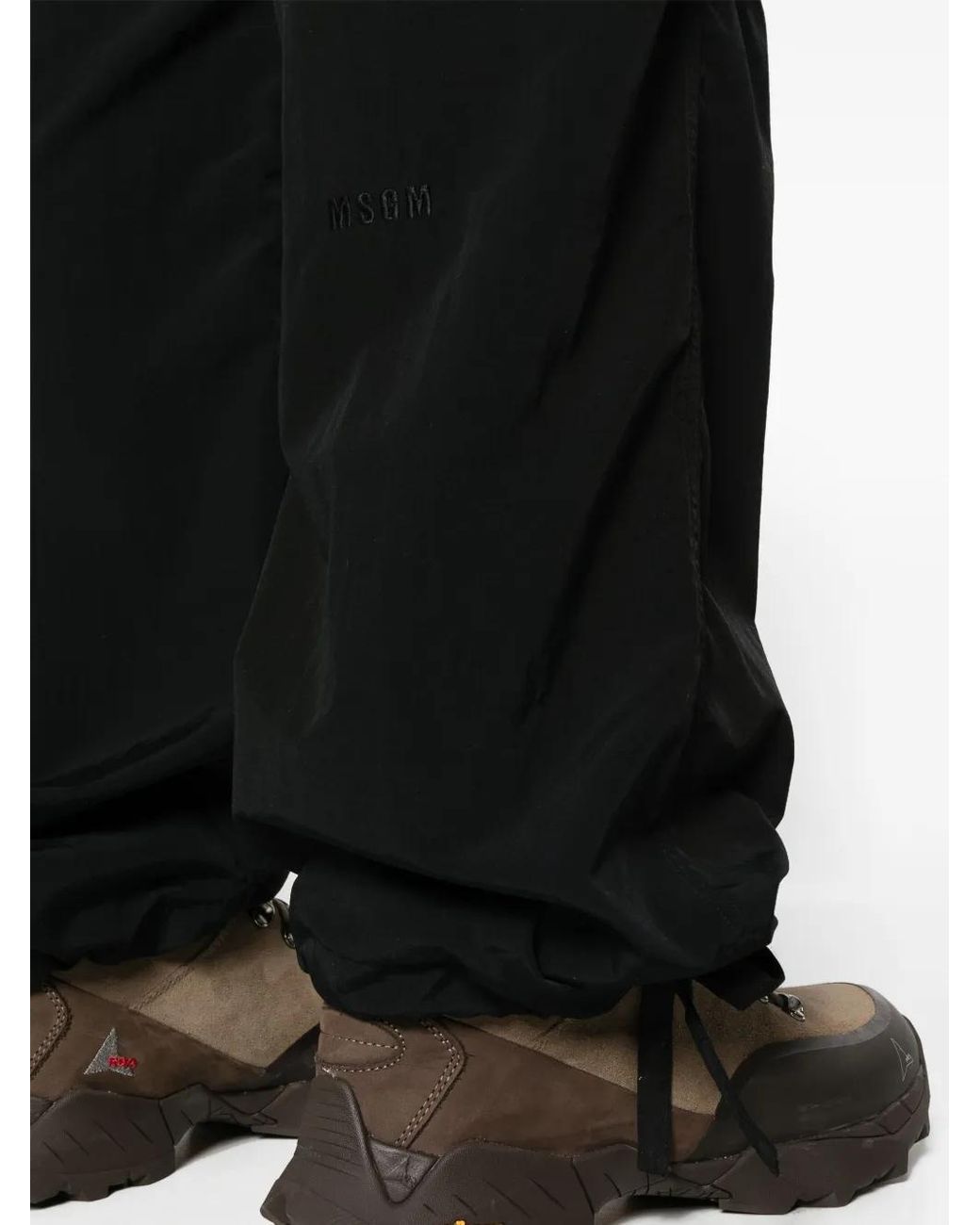 MSGM Black Trousers for men