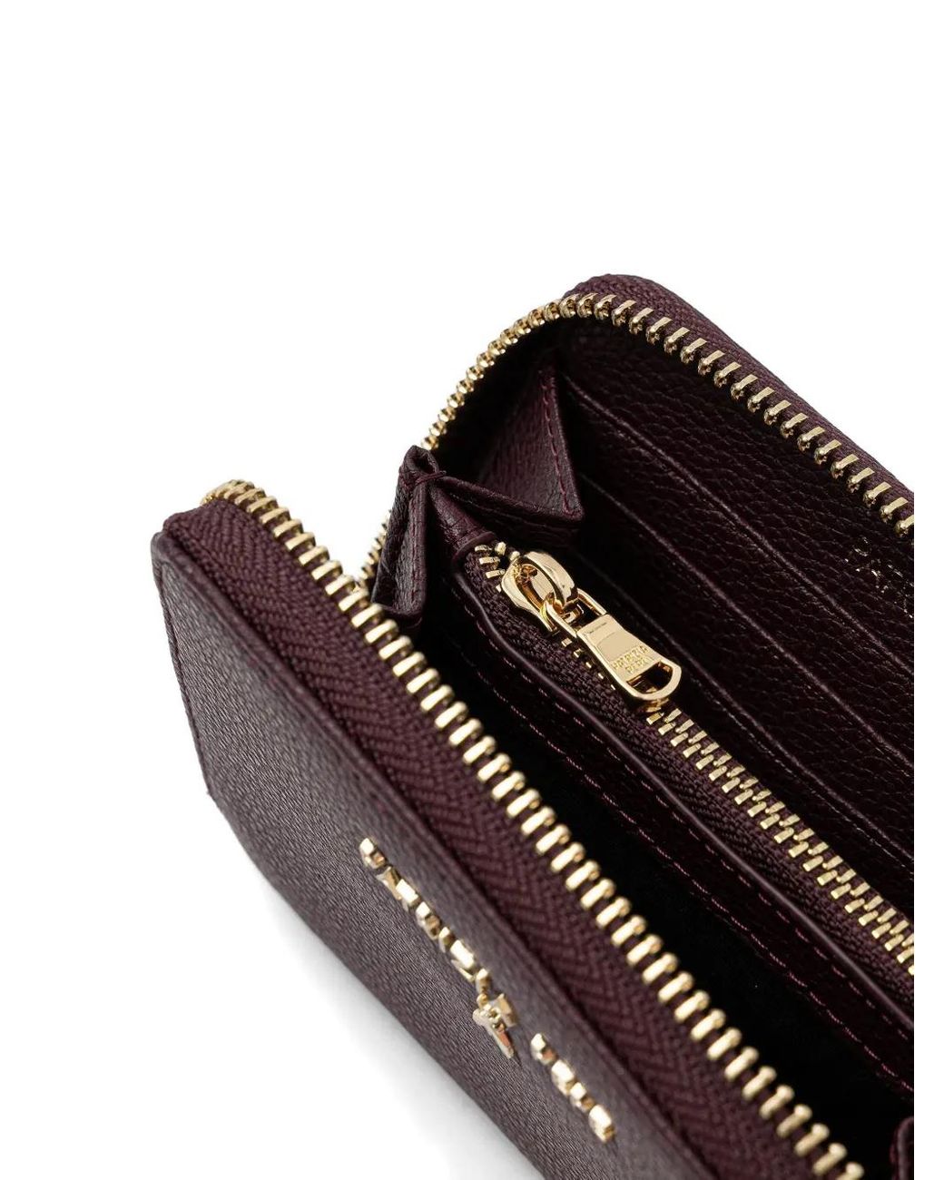 Patrizia Pepe Purple Logo-Lettering Zipped Wallet