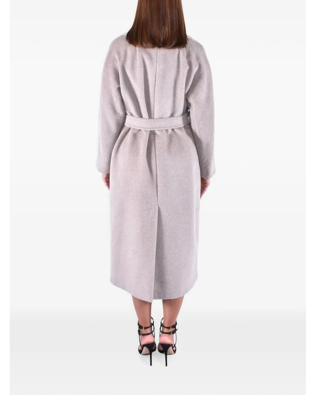 Weekend by Maxmara Pink Belted Kimono-Sleeve Coat