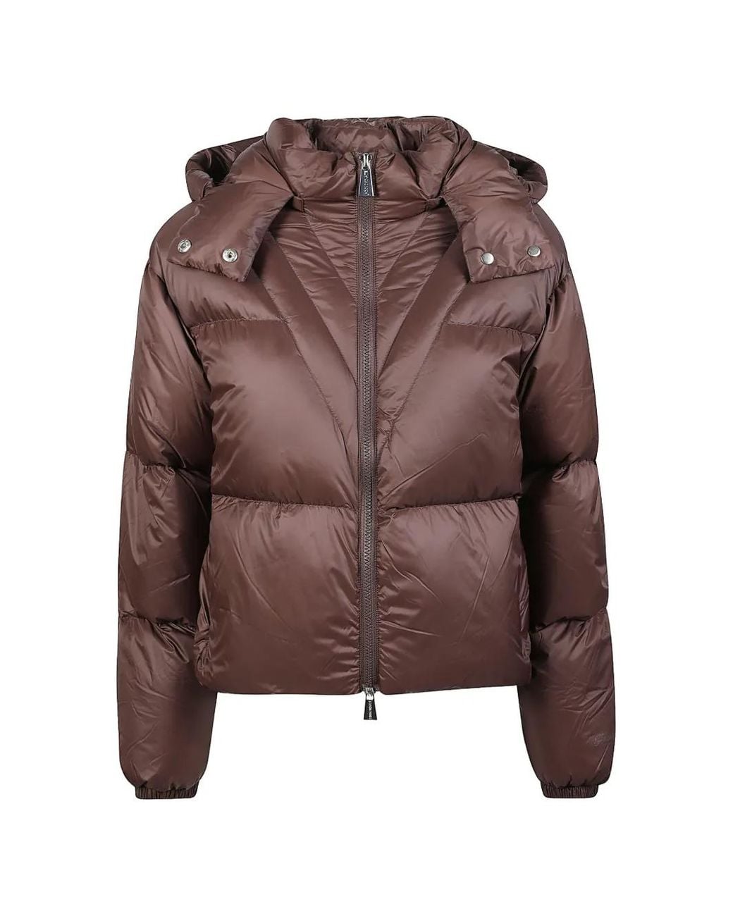 hinnominate Brown Quilted Hooded Jacket