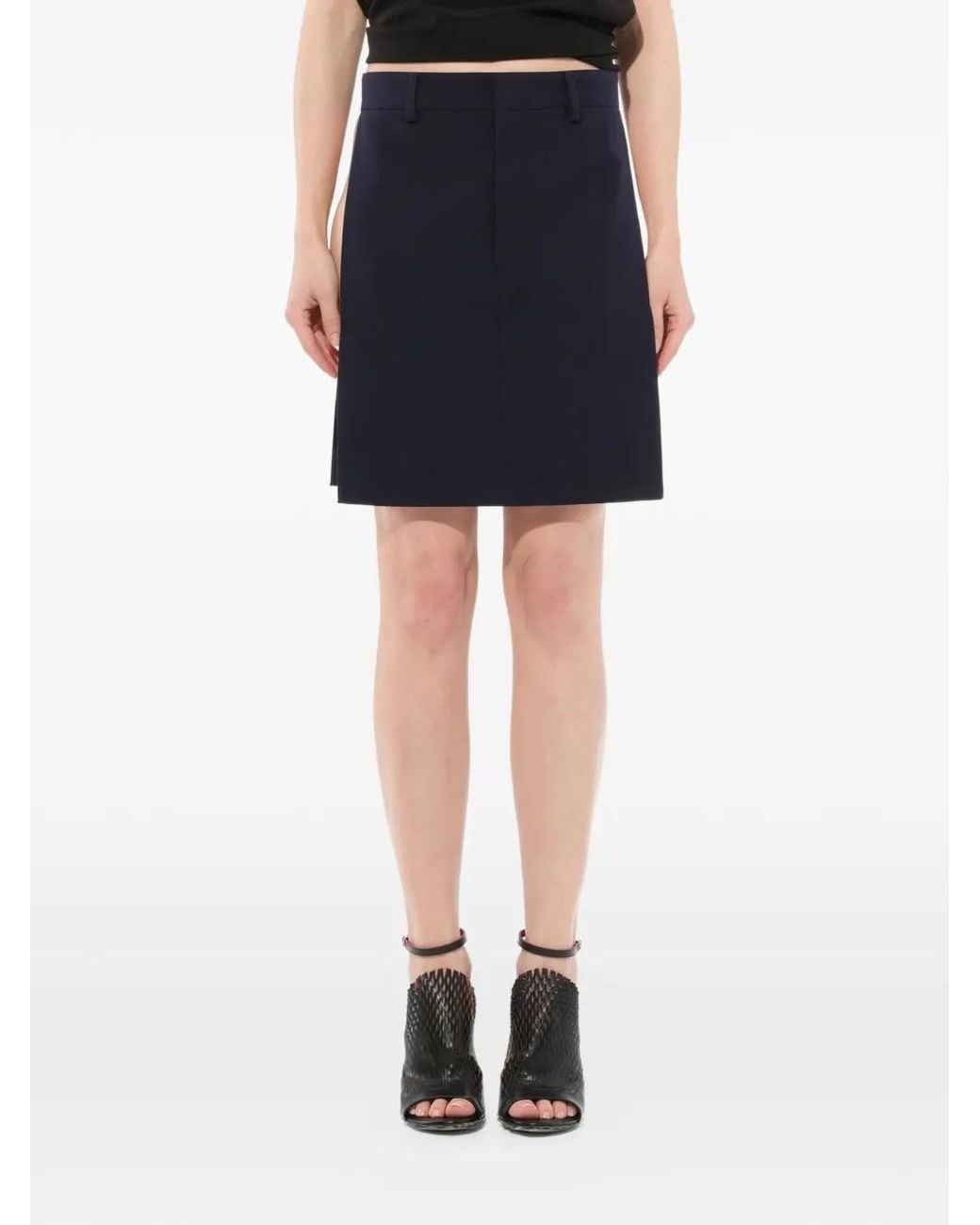 Givenchy Blue Podium Side-Slit Skirt