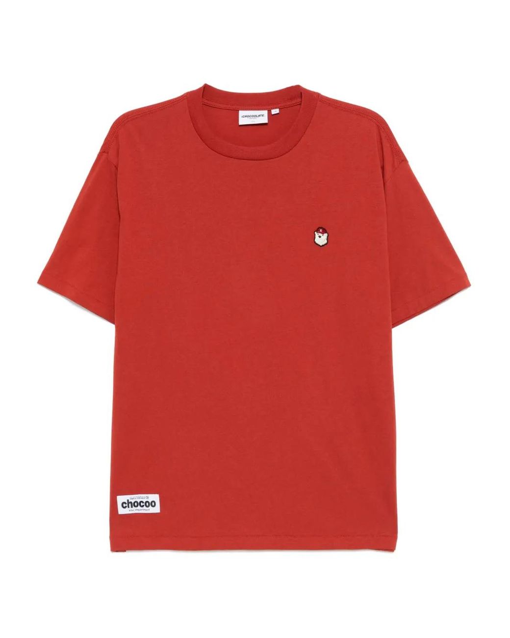 Chocoolate Red Logo-Patch T-Shirt for men