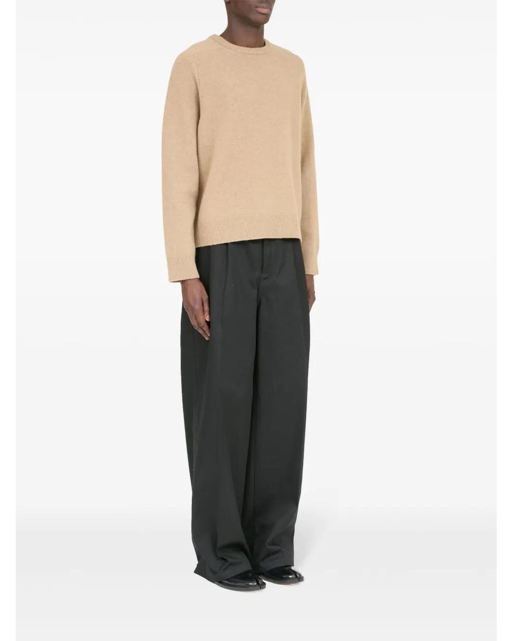 Maison Margiela Natural Crew-Neck Wool Jumper for men