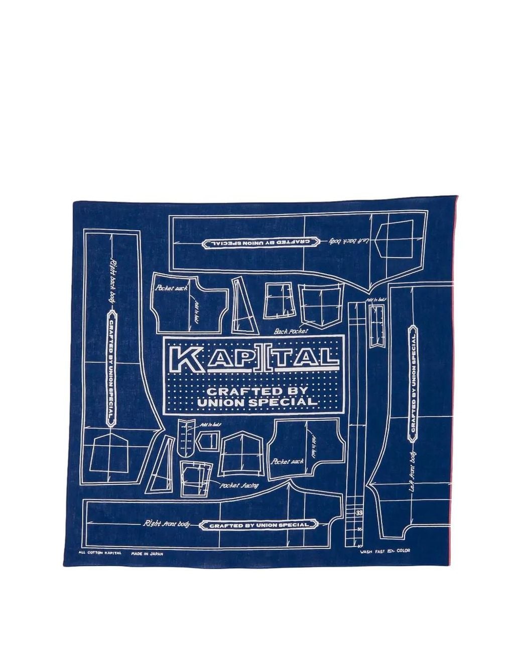 Kapital Blue Fastcolor Selvedge Bandana