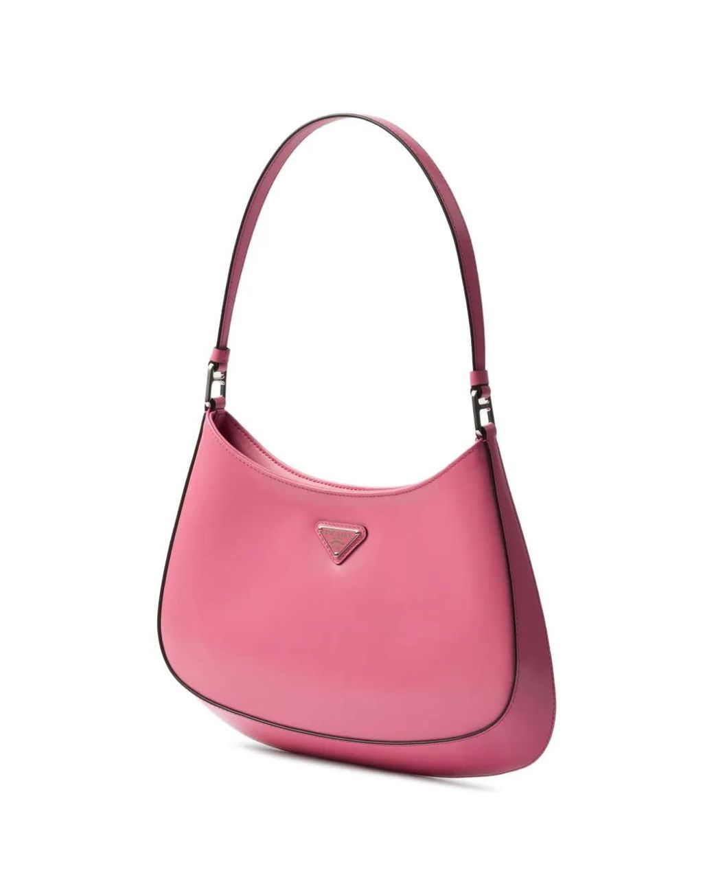 Prada Pink Cleo Brushed Leather Shoulder Bag