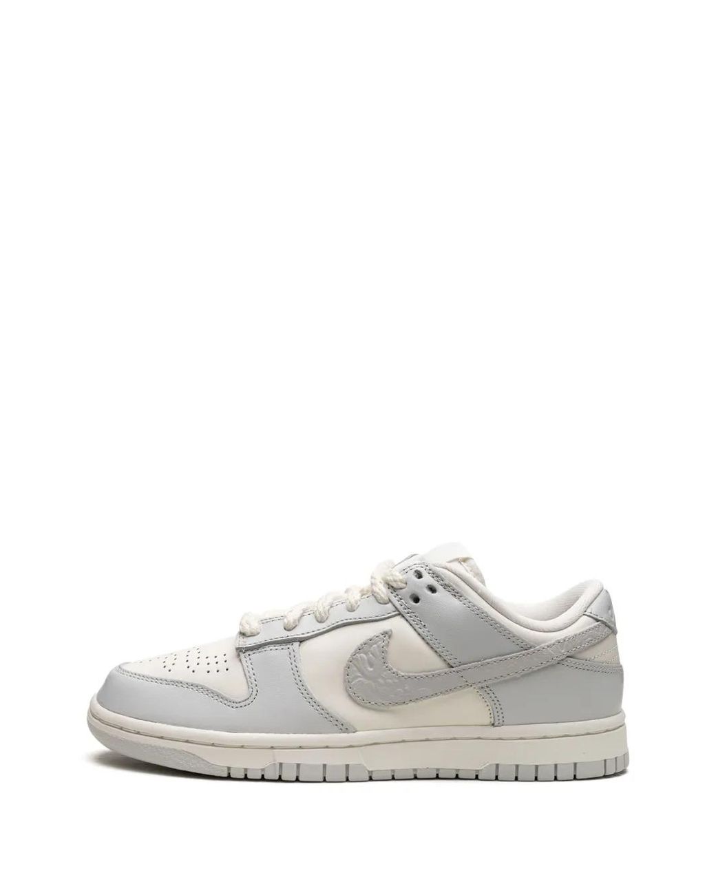 Nike White Dunk Low "Needlework" Sneakers