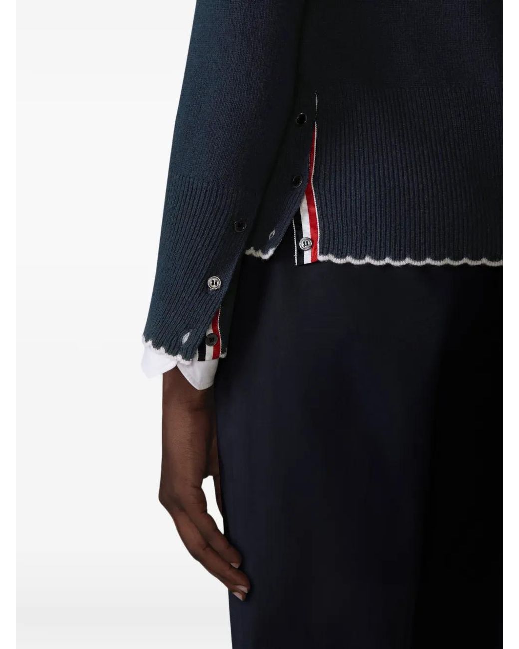 Thom Browne Blue Hector Button-Front Cardigan