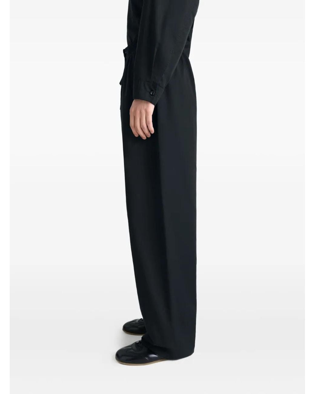 Lemaire Blue Elasticated-Waist Cotton Straight-Leg Trousers