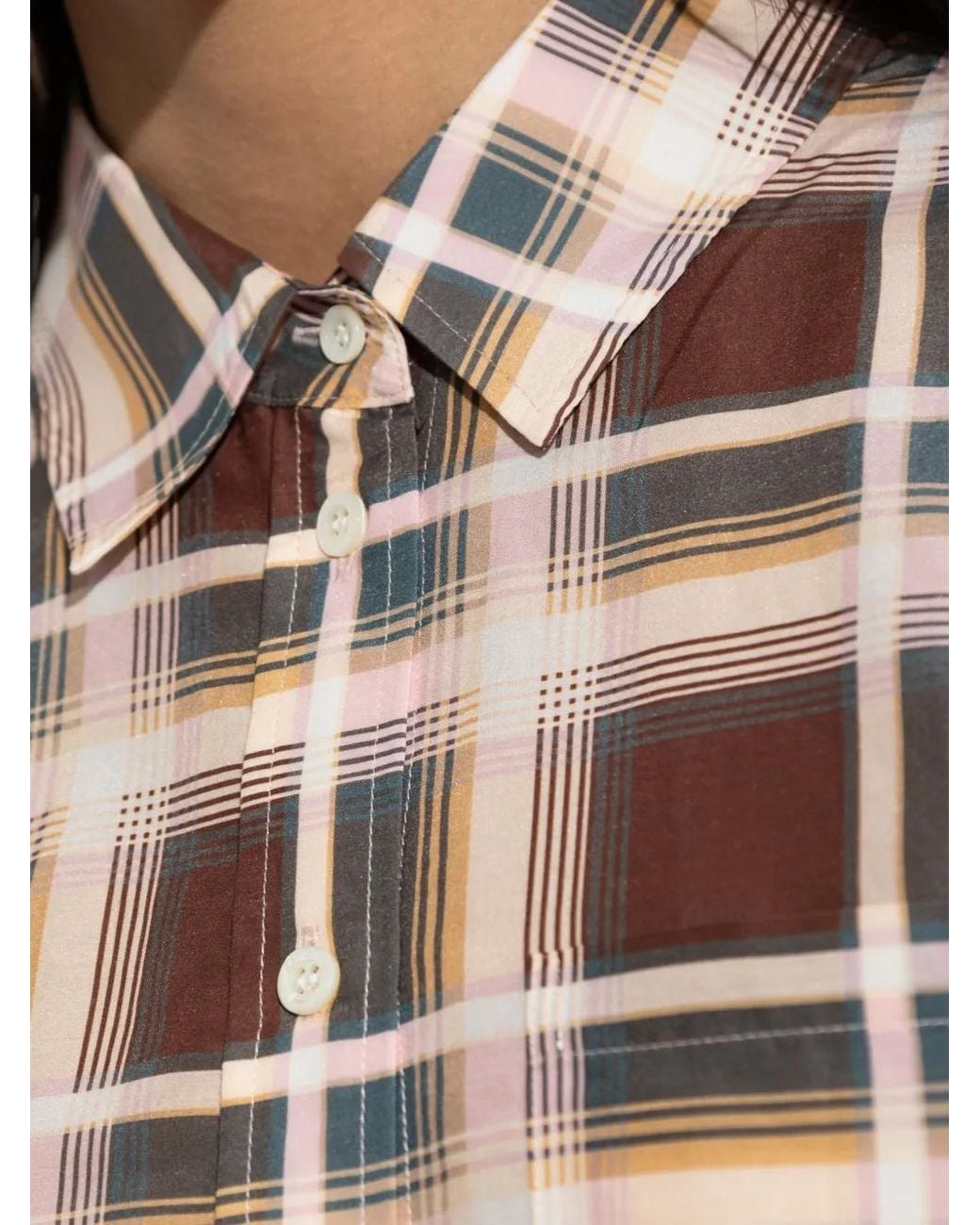 FRAME White The Plaid Boy Oversized Shirt
